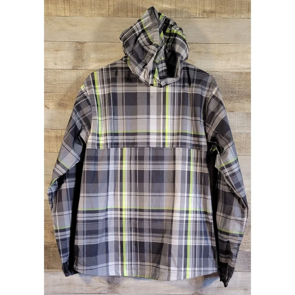 Vintage Nike Sportswear Hooded Windbreaker Pullover Plaid Size M - Picture 4 of 14